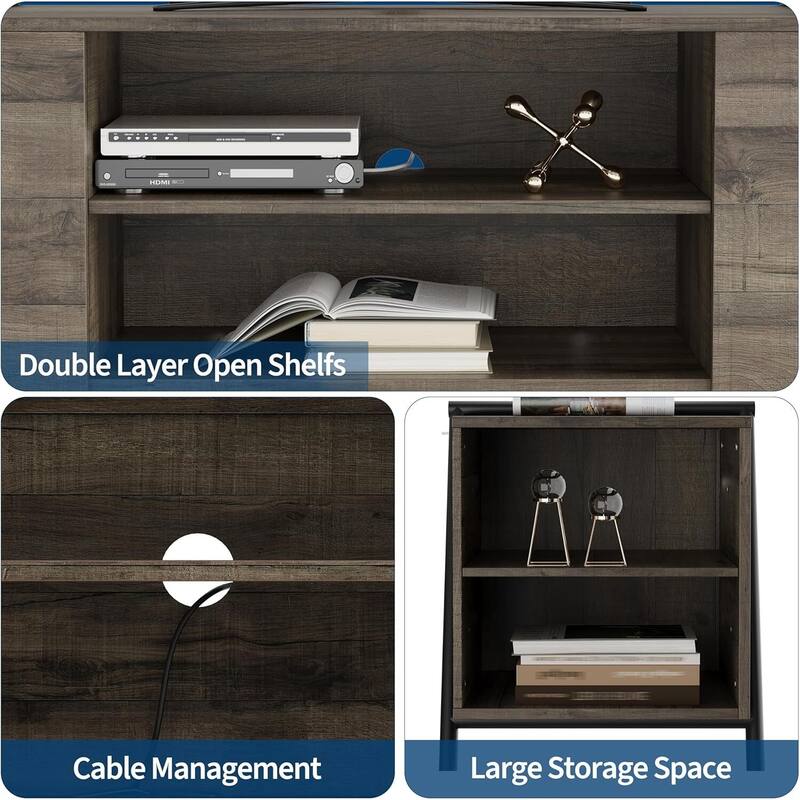 55 Inch TV Stand Modern Entertainment Center for Living Room, Bedroom, Office - N/A