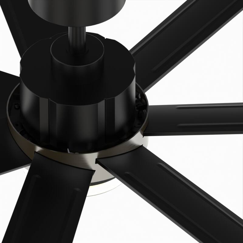 Pendry 56 inch Indoor/Outdoor Ceiling Fan - Black with Brushed Nickel Accent