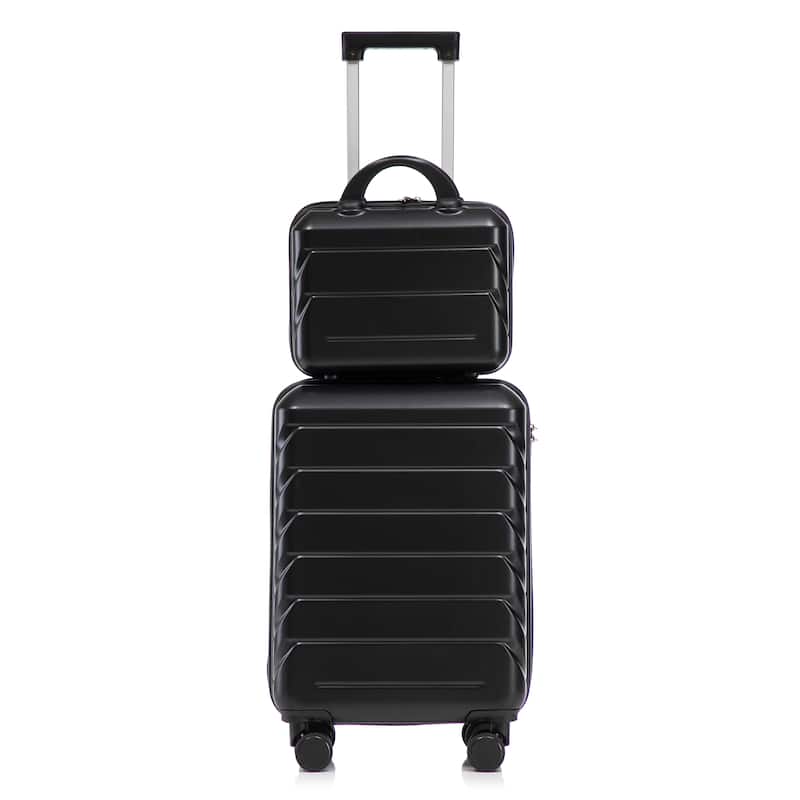 14"/20" ABS Spinner Wheel Luggage w/Combination Lock & Cosmetic Case