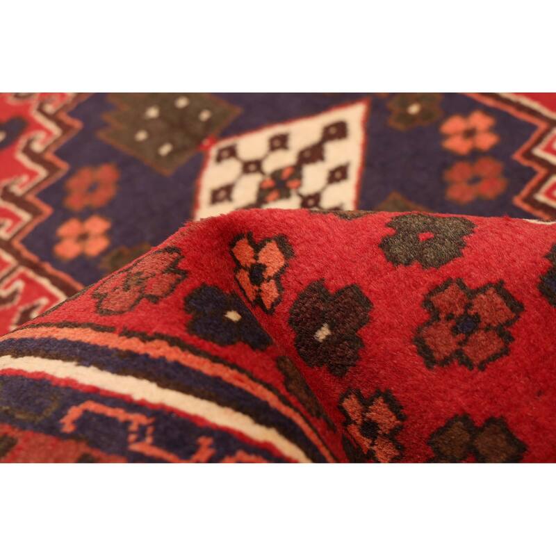 ECARPETGALLERY Hand-knotted Andelz Red Wool Rug - 3'3 x 4'11