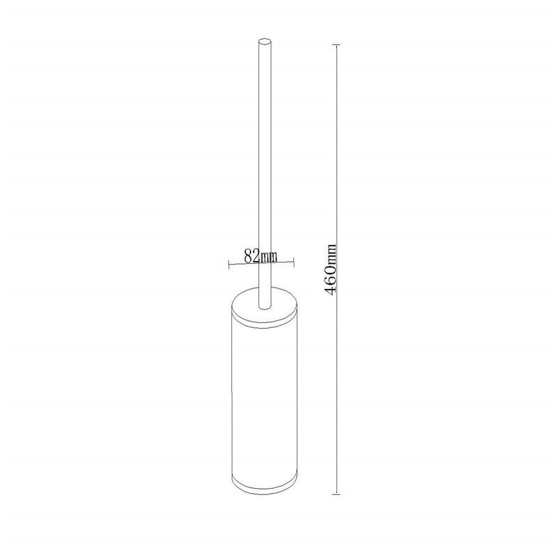Toilet Bowl Brush - 17.09"L x 3.15"W x 3.15"H
