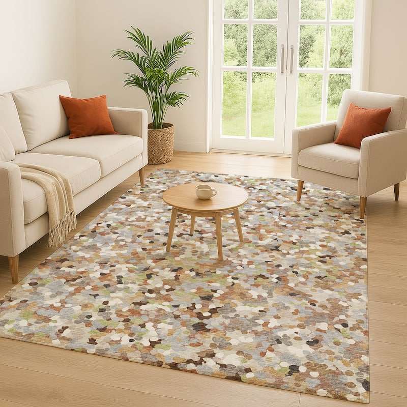 Machine Washable Indoor/ Outdoor Contemporary Halia Chantille Rug