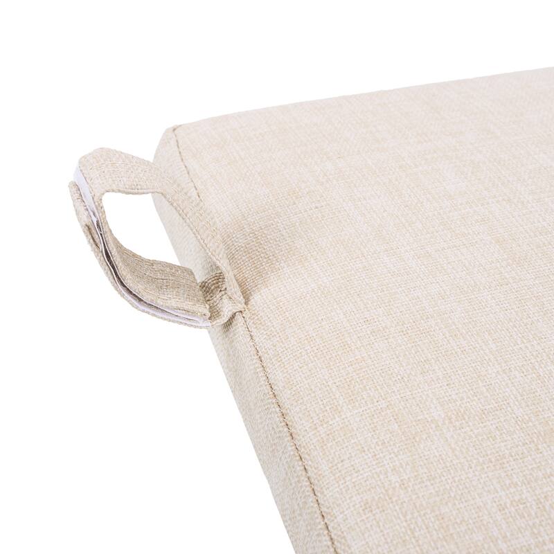 Roomfitters Outdoor Dining Chairs Set of 2, Acacia Wood Armchairs with Rope Back and Cushions, Patio Seating