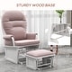 preview thumbnail 24 of 43, HOMCOM Nursery Glider Rocking Chair with Ottoman Cushion Seating