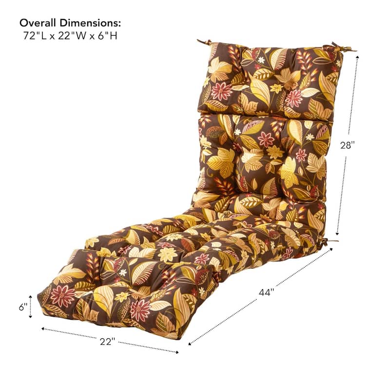 Outdoor Chaise Lounge Cushion by Greendale Home Fashions