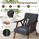 preview thumbnail 6 of 8, Gymax Upholstered Rocking Chair w/ Pillow Rocking Armchair w/ Rubber