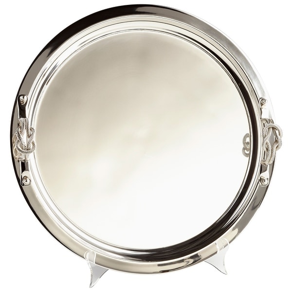 Cyan Design 08873 Sailor's Knot 18" Diameter Brass and Iron Decorative Plate - Nickel