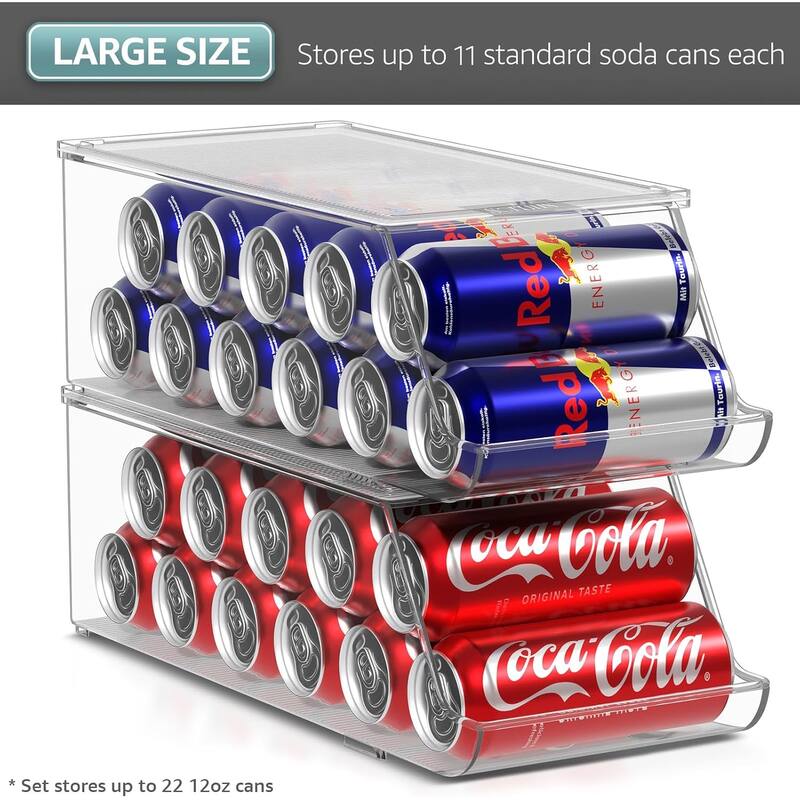 Sorbus Skinny Soda Can Organizer Set of 2