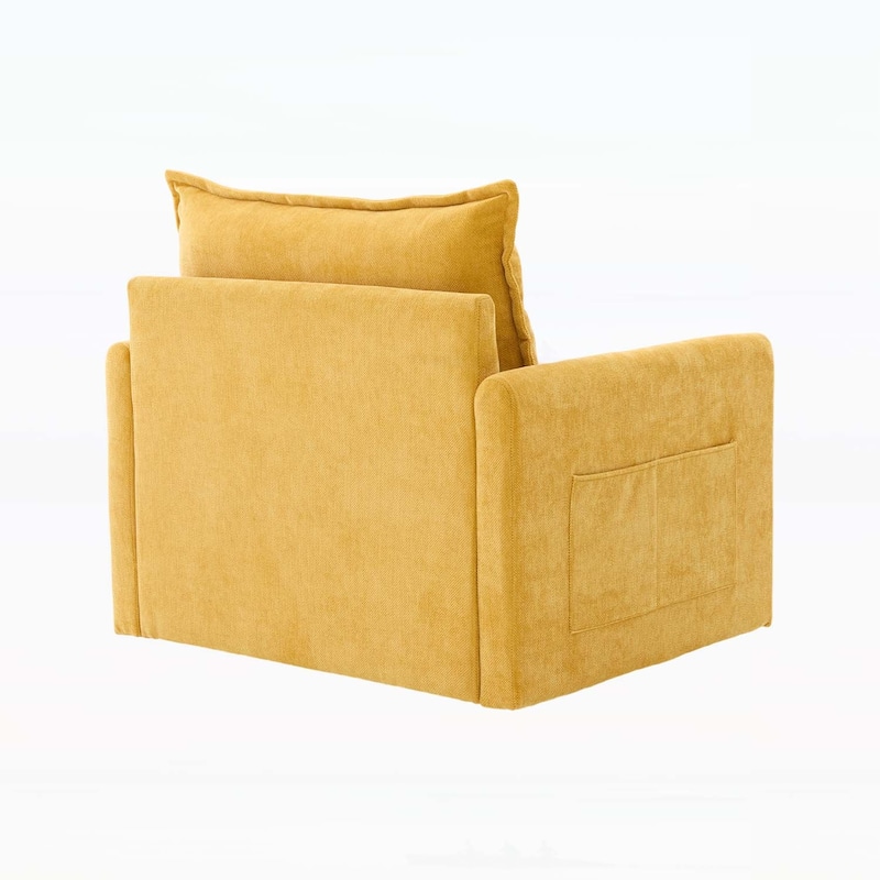 Modern Swivel Barrel Chair with Thick Padding,Metal Base,for Living Room and Bedroom
