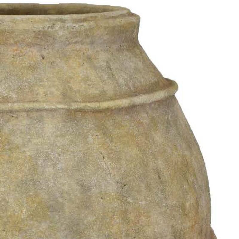 Lia Garden Planter, 23 Inch Round Pot, Earthy Brown Terracotta