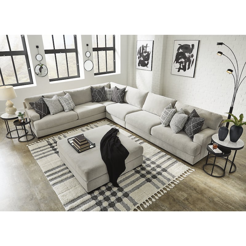 Signature Design by Ashley Artsie Gray Oversized Accent Ottoman