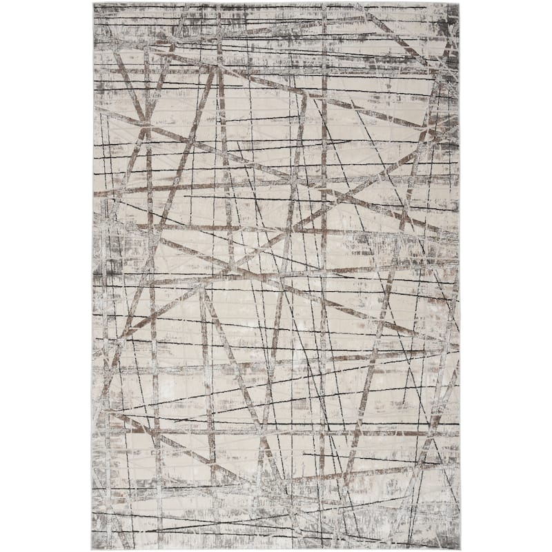 Nourison Desire Indoor Silver Abstract Area Rug