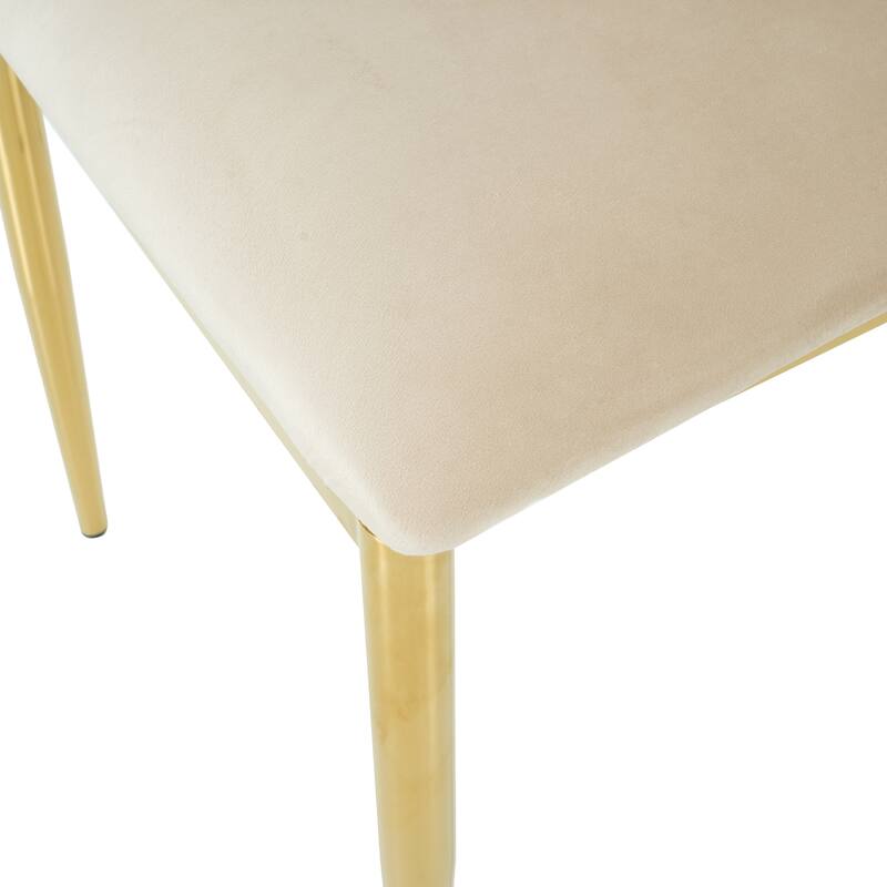 Modern Simple Velvet Dining Chair, Family Bedroom Stool Back Student Table Chair (Set Of 2)