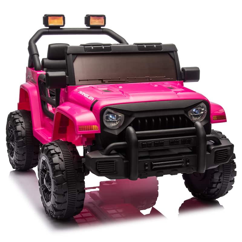 12V Ride-On Car for Kids with Remote Control, Four-Wheel Suspension, Music, Bluetooth, and MP3 for Ages 2-4