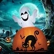 preview thumbnail 8 of 8, 5ft Halloween Inflatables Outdoor Decorations Ghost with Pumpkin with LED Light