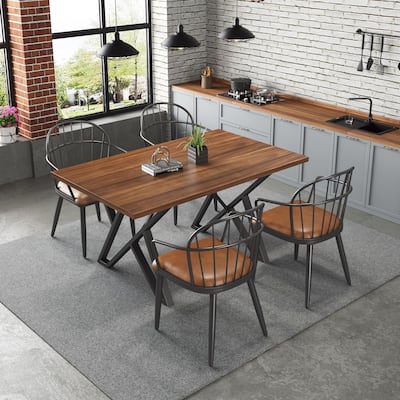 Christopher Knight Home Indoor 5-Piece Dining Set With Metal Legs