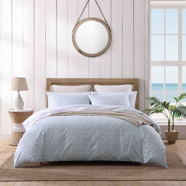 slide 2 of 11, Tommy Bahama Koya Bay Blue Cotton Reversible Duvet Cover Set