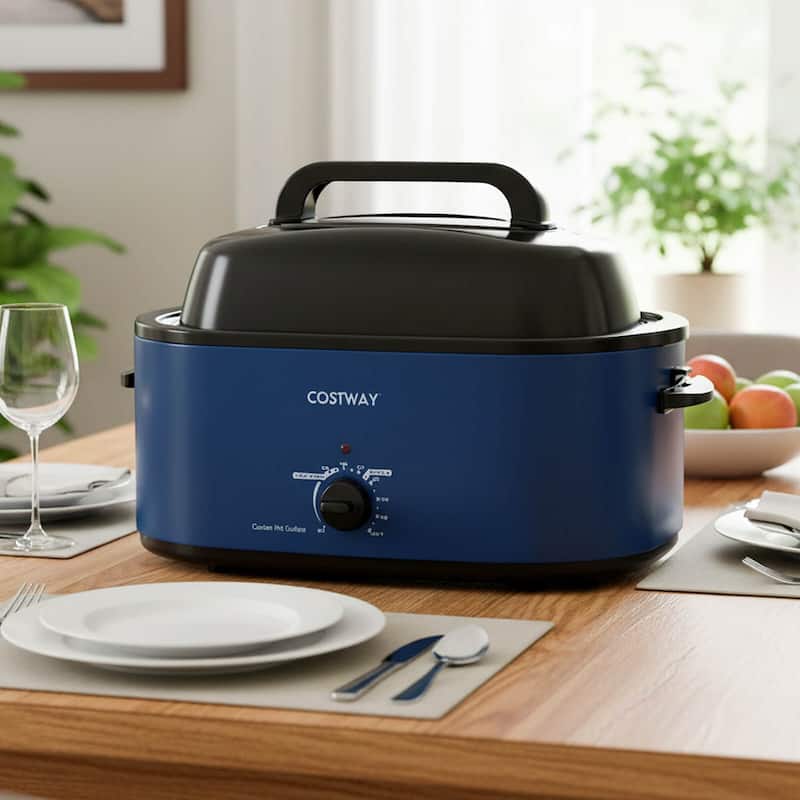 Costway 22 QT Electric Roaster Oven with Visible & Self-Basting Lid, - See Details