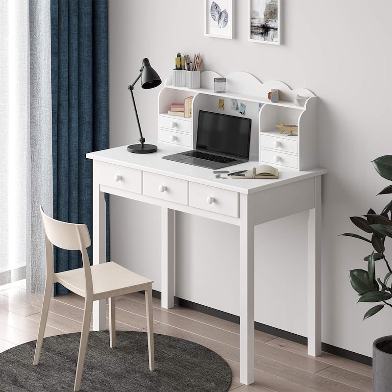 Computer Desk Home Office Desk Writing Desk 7 Drawers
