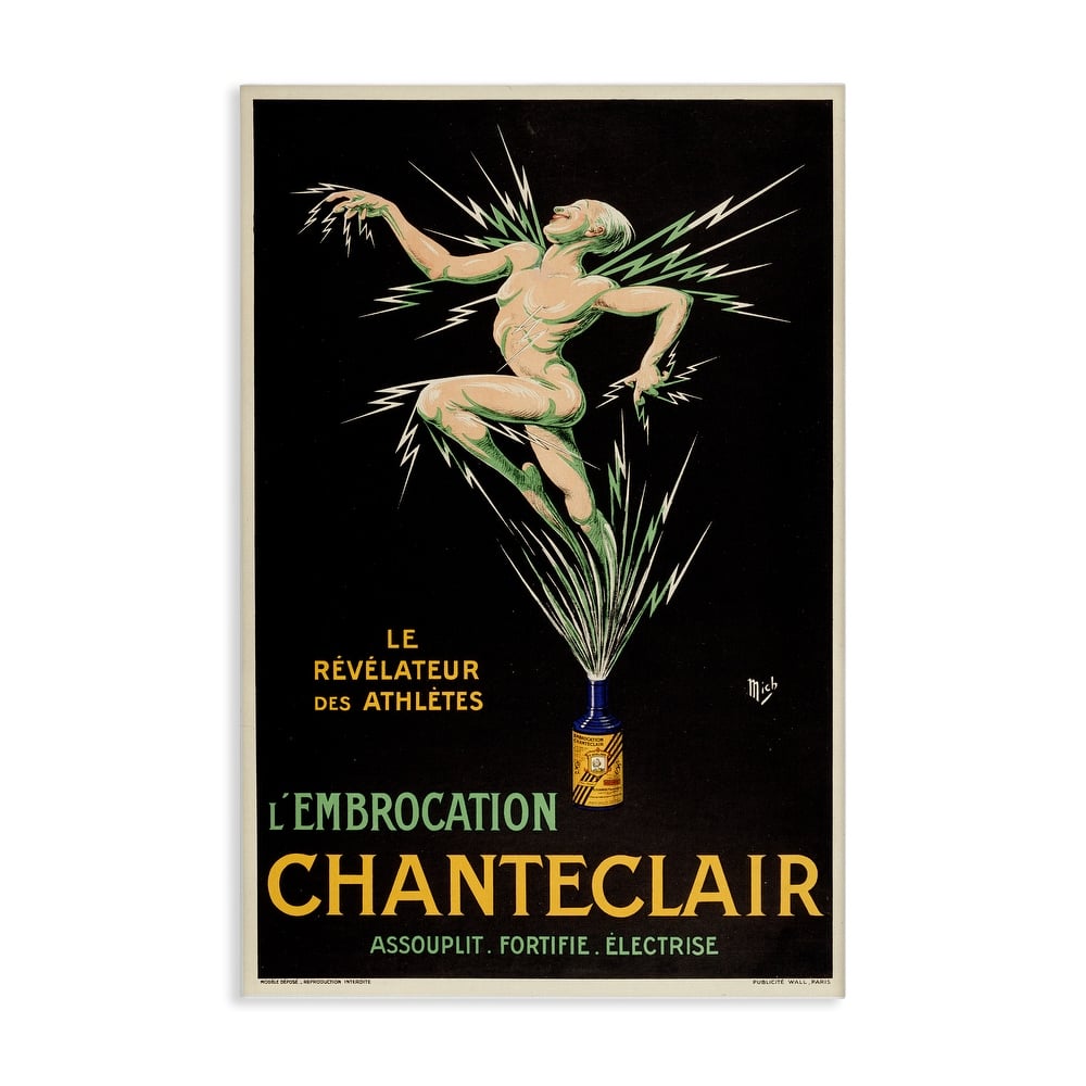 Stupell Vintage Chanteclair Wine Canvas Wall Art Design By Marcus Jules