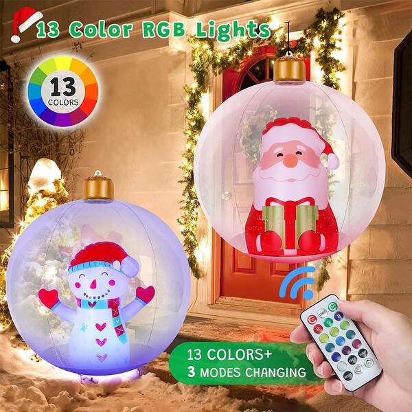 Large outdoor light up christmas balls cheap