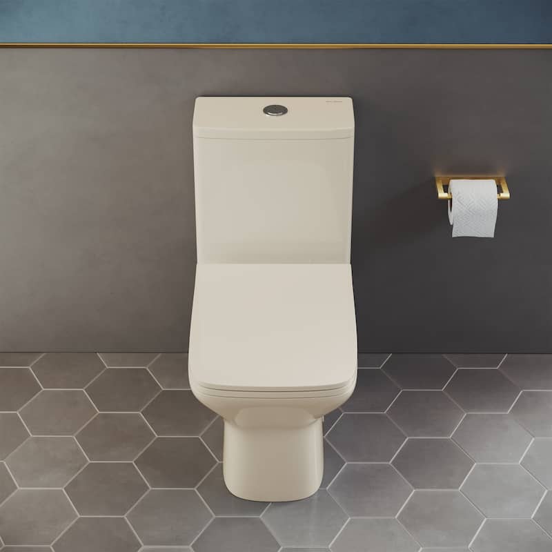Carré One-Piece Square Toilet Left Side Flush Handle Toilet 1.28 gpf