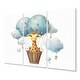 preview thumbnail 11 of 10, Designart "Nursery Adorable Giraffe II" Children Metal Wall Décor Set