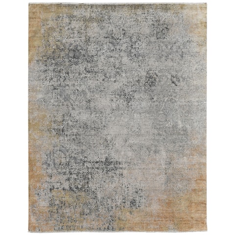 Magi Pia Traditional Botanical Hand-Knotted Wool/Silk Area Rug