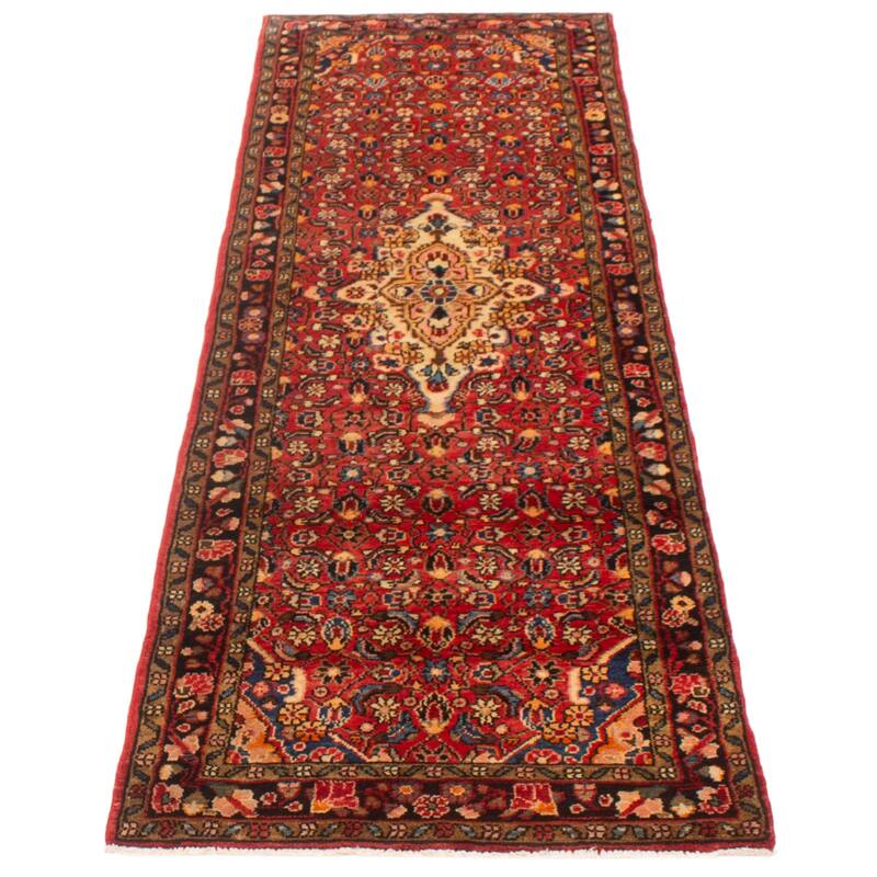 ECARPETGALLERY Hand-knotted Anadol Red Wool Rug - 3'1 x 10'1
