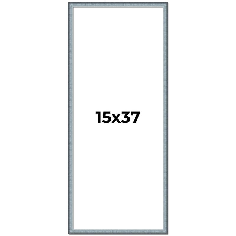 15x37 Frame Rustic Sky Blue Solid Wood Picture Frame | 0.75 Inch