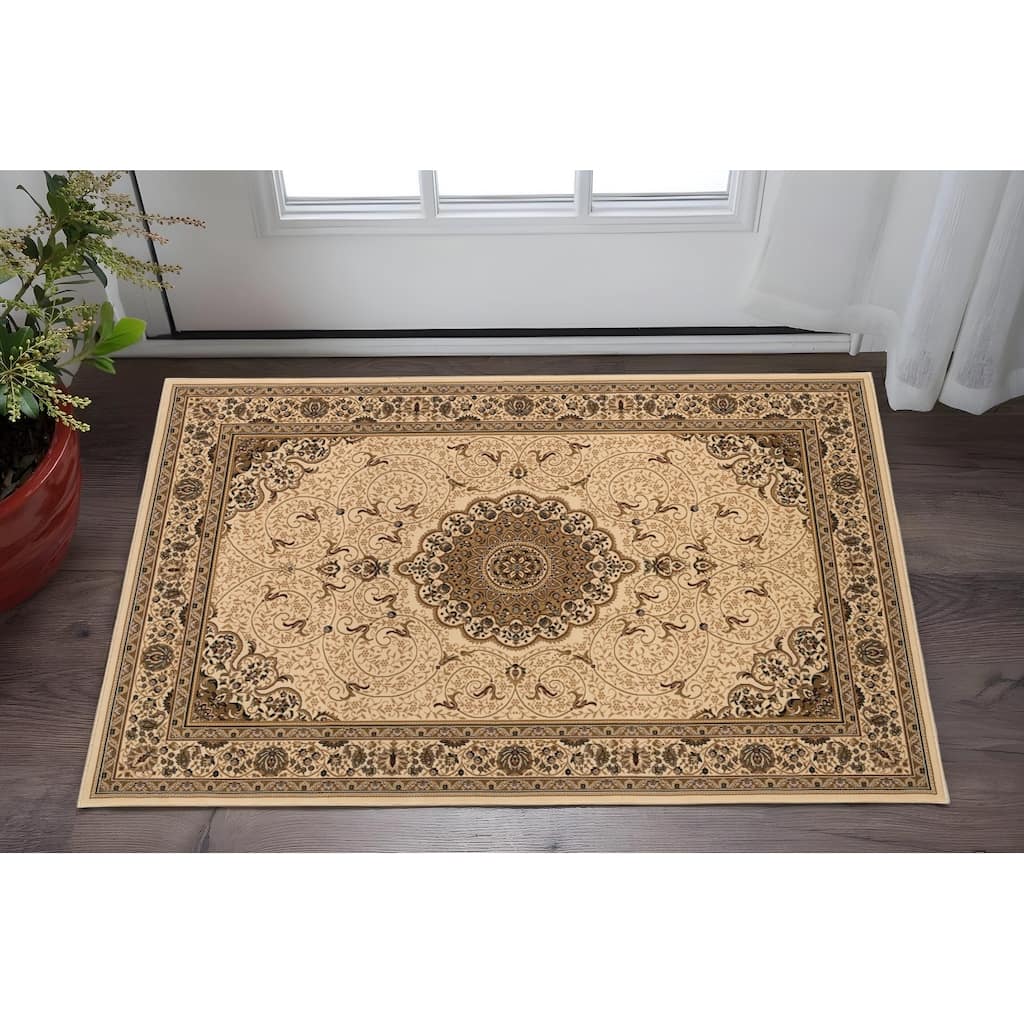 HomeRoots Oriental Traditional Rectangle Area Rug - 32 in. x 24 in. x 0.35 in.