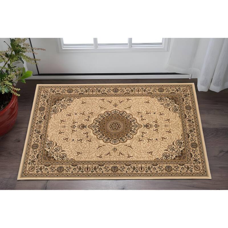 HomeRoots Oriental Traditional Rectangle Area Rug - 32 in. x 24 in. x 0.35 in. - 32 in. x 24 in. x 0.35 in.
