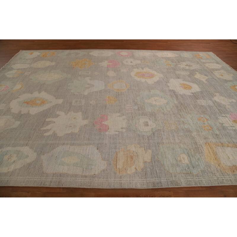 Handmade Oushak Turkish Area Rug Oriental Wool Carpet - 9'3"x 12'4"