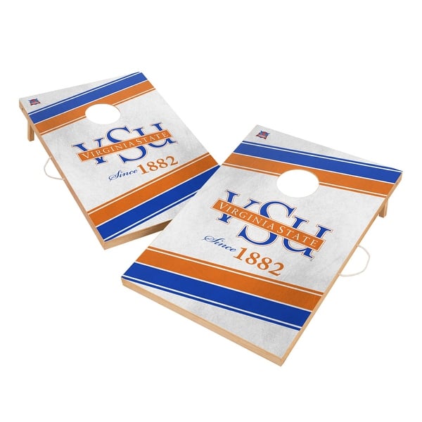 slide 2 of 5, Virginia State Trojans Regulation 2x4 Cornhole Set