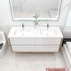 preview thumbnail 8 of 39, Selina 60" Wall Mounted Vanity with Double Sink