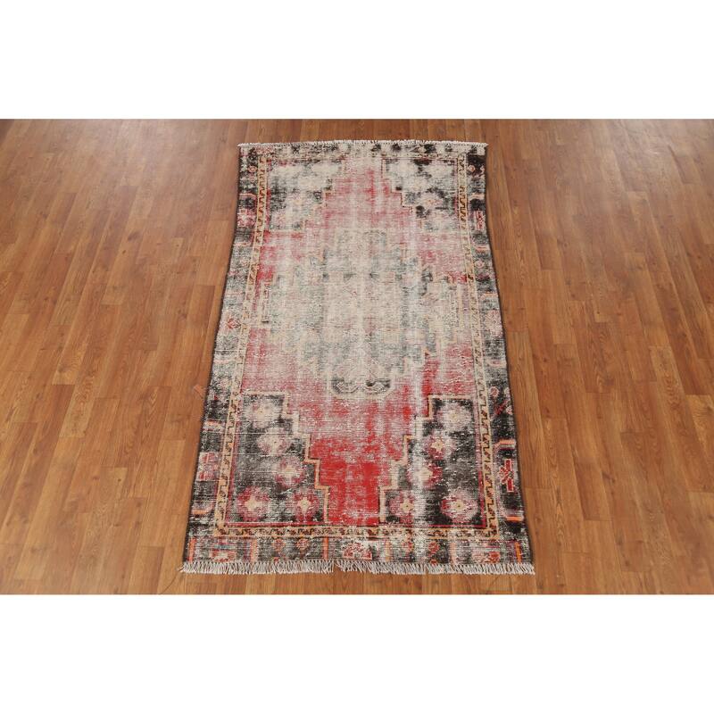 Hand Knotted Oriental 100% Wool Carpet Traditional Medallion Red Hamedan Area Rug - 6' 2'' X 3' 5''