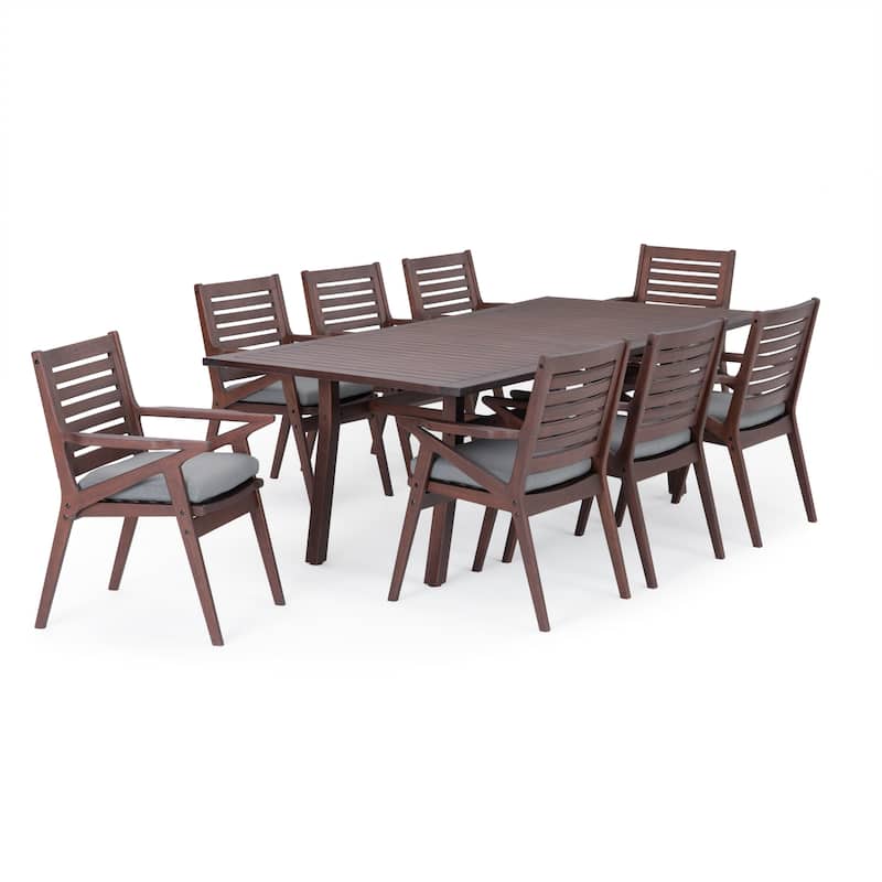 Vaughn 9 Piece Sunbrella Outdoor Patio Dining Set