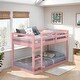 preview thumbnail 2 of 12, Twin Loft Bed with Ladder & Safety Guaranteed, Pink