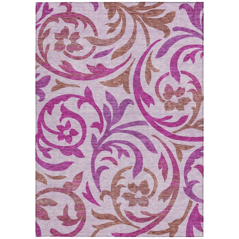 HomeRoots Floral Transitional Rectangle Outdoor Rug