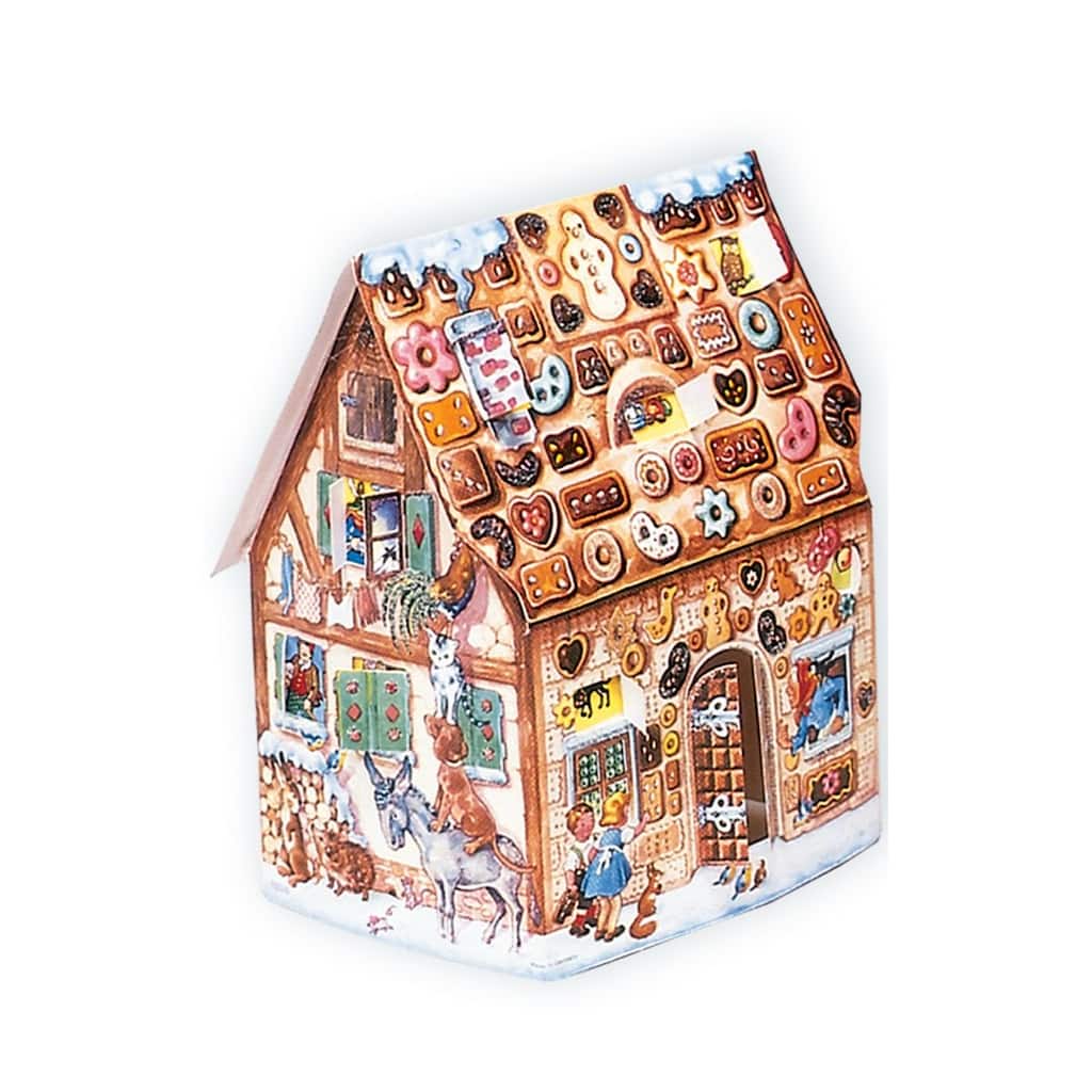 9.5" Brown White Home Korsch Advent 3-Dimensional Gingerbread House