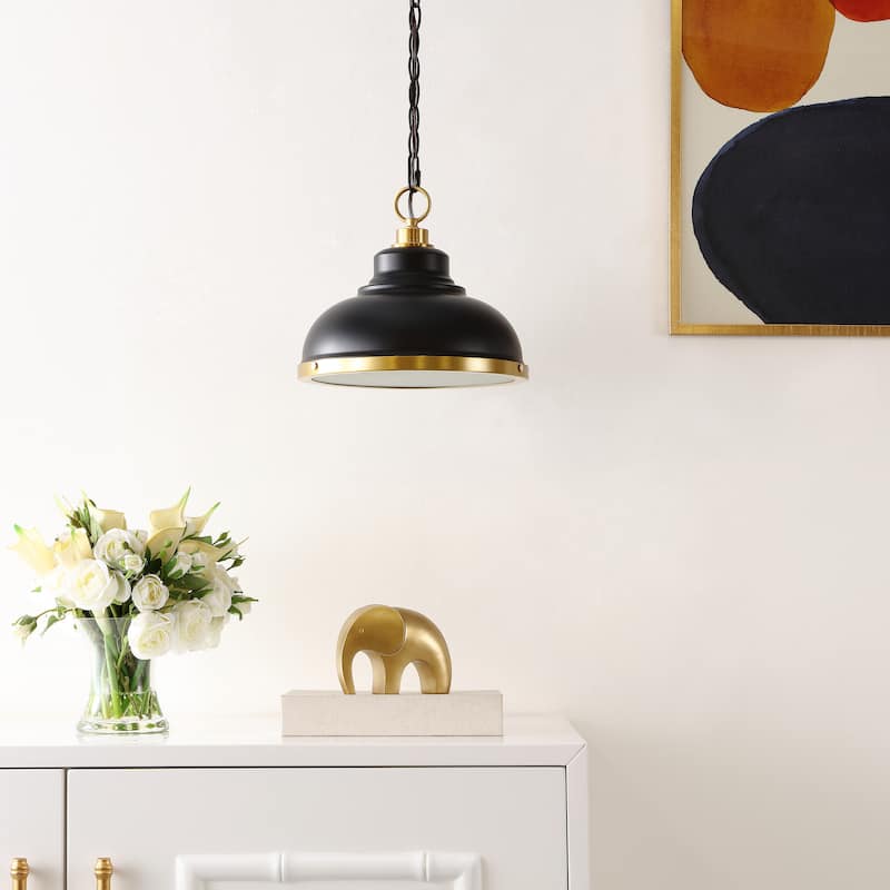 SAFAVIEH Selveta 12-inch Pendant Light - 12 In. W x 12 In. D x 14-73 In. H - Oil Rubbed Bronze - 12Wx12Dx73H