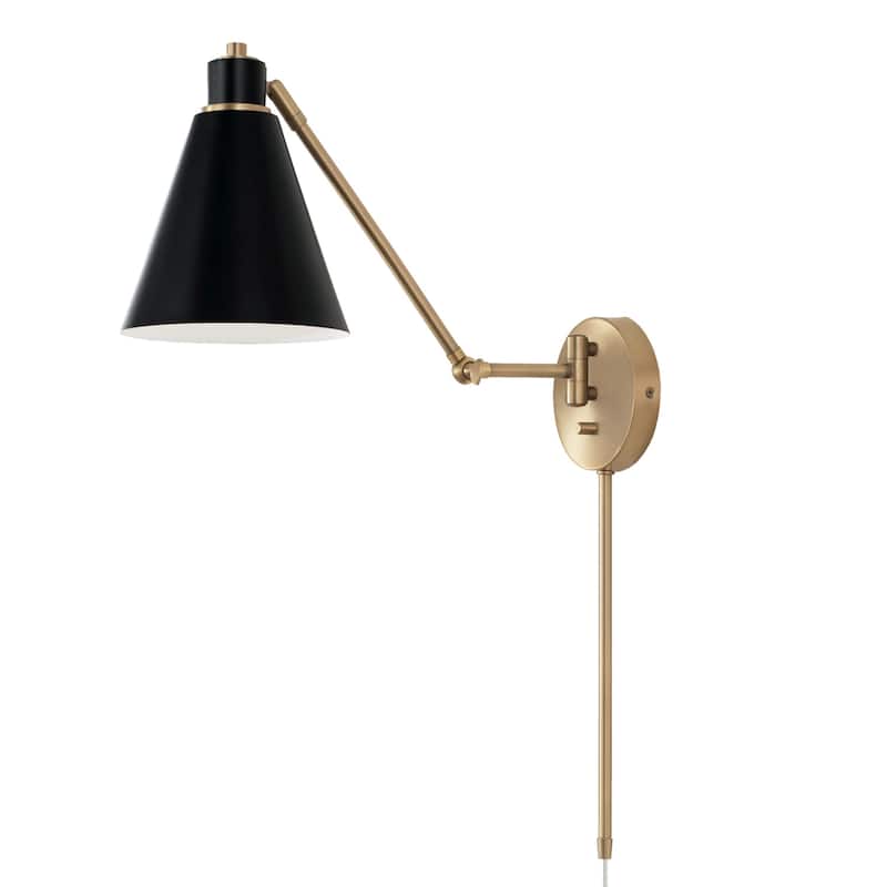 Bradley 1-light Wall Sconce - Aged Brass & Black