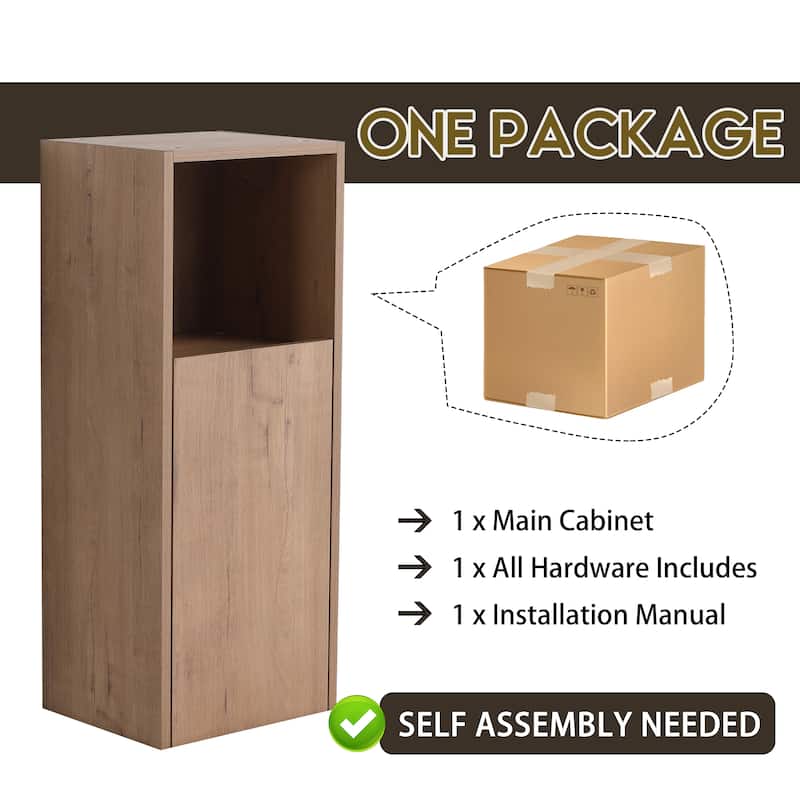 Modern Wall-Mounted Bathroom Side Cabinet with Soft Close Doors, Space-Saving Storage Cabinet Floating Cabinet