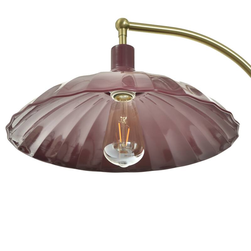 Tamara Day for Stylecraft Penelope Floor Lamp - White Marble & Polished Brass - Glossy