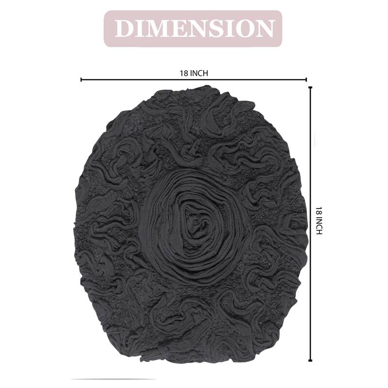 Home Weavers Bell Flower Cotton Soft, Water Absorbent Toilet Seat Lid Cover, Machine Washable 18"x18" Toilet Lid Cover