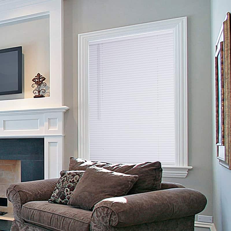 1" Cordless Vinyl Mini Blind - White
