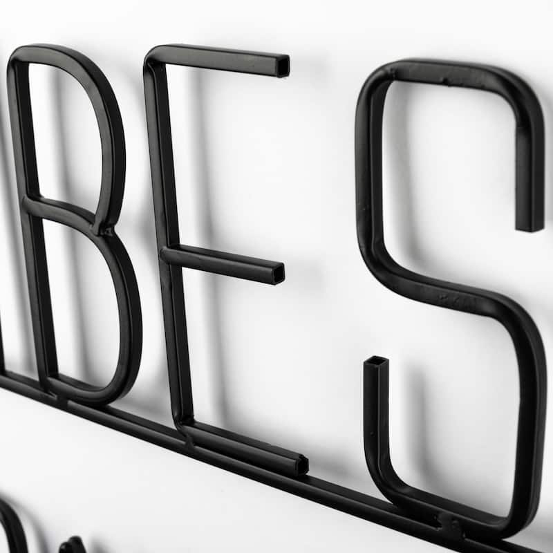 Good Vibes Only Black Metal Sign