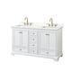 Option White / Giotto Quartz Top / Brushed Gold Hardware