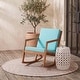 preview thumbnail 8 of 89, SAFAVIEH Outdoor Patio Furniture Vernon Rocking Chair w/ Cushion - 25.6" W x 37.7" D x 30.7" H