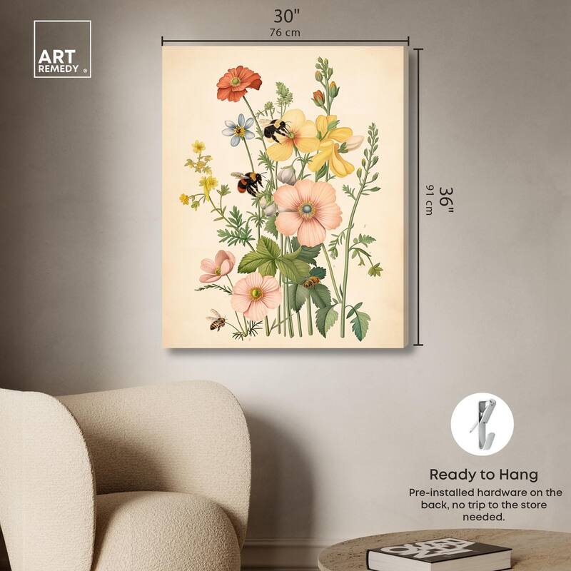 Pollinator Portrait I Canvas by Art Remedy, Gallery Wrapped